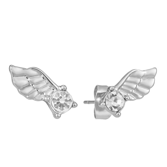 Rose Gold & Silver Stud Earrings For Ladies-Anti Allergy