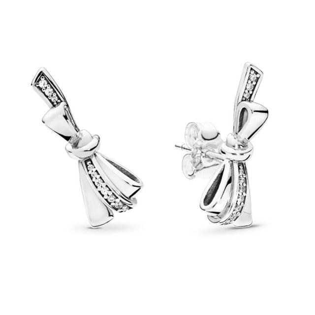 Rose Gold & Silver Stud Earrings For Ladies-Anti Allergy