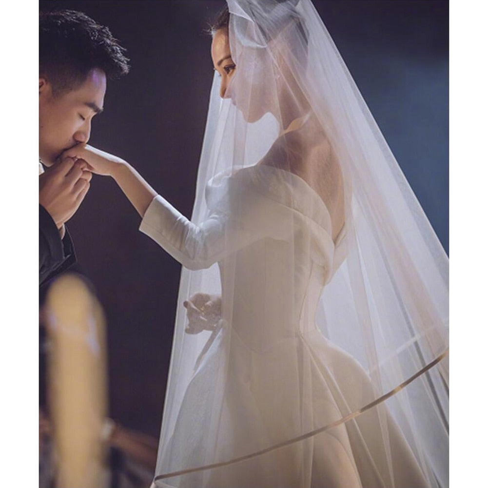 Long Two Layer Bridal Veil - Wedding Accessories