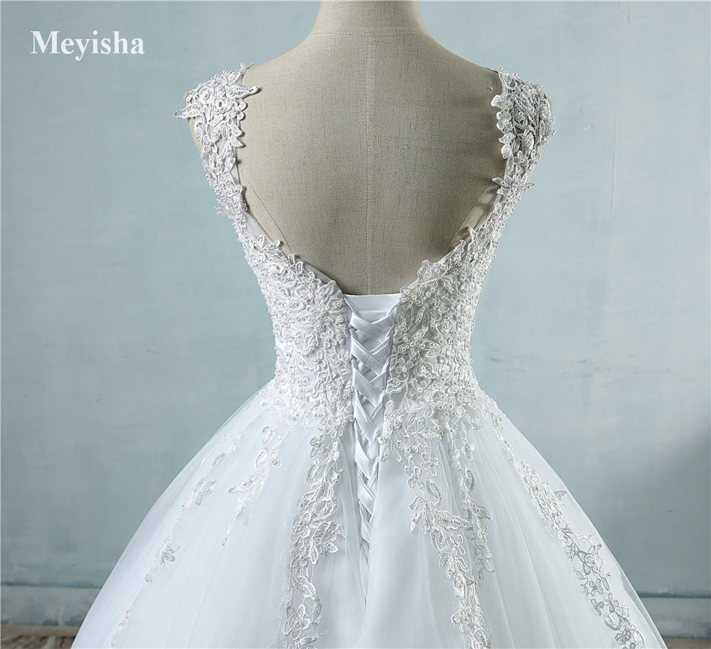 ZJ9076 Ball Gowns Spaghetti Straps Tulle Bridal Dress For Wedding