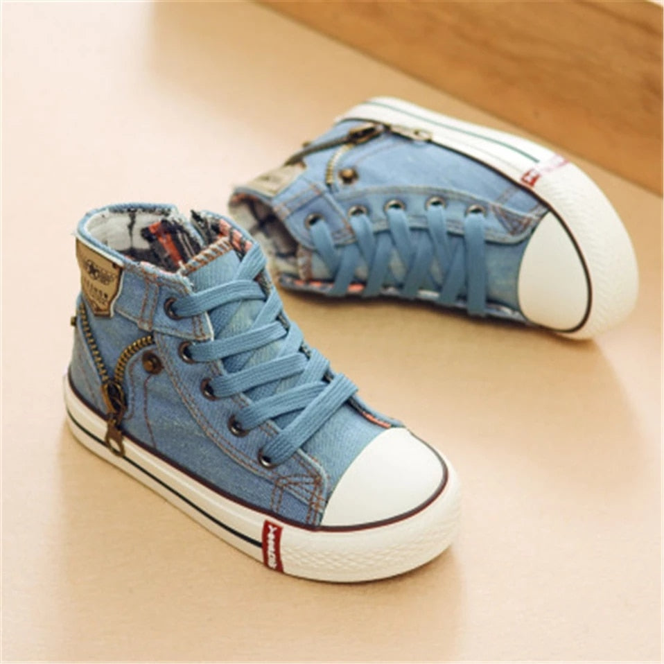 Sneakers Kids Boys Sports Running Shoes Breathable Denim