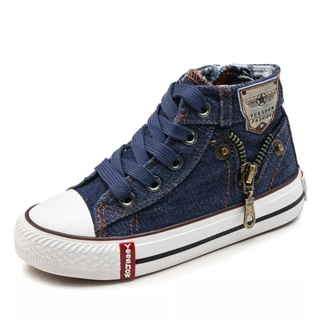 Sneakers Kids Boys Sports Running Shoes Breathable Denim