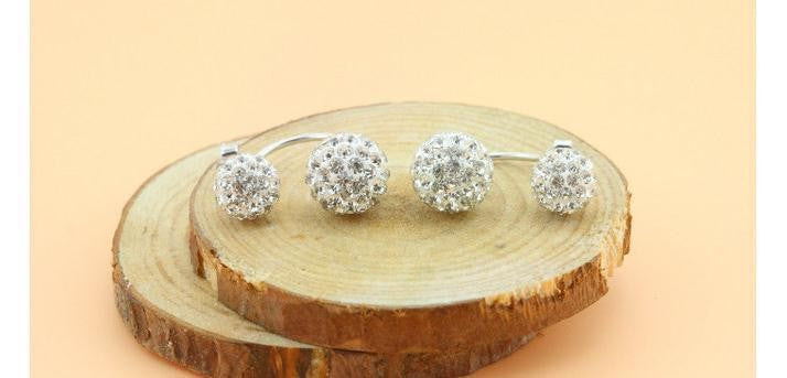 Promotion 925 sterling silver fashion U bend earring shiny Shambhala ladies`stud earrings jewelry allergy free wholesale