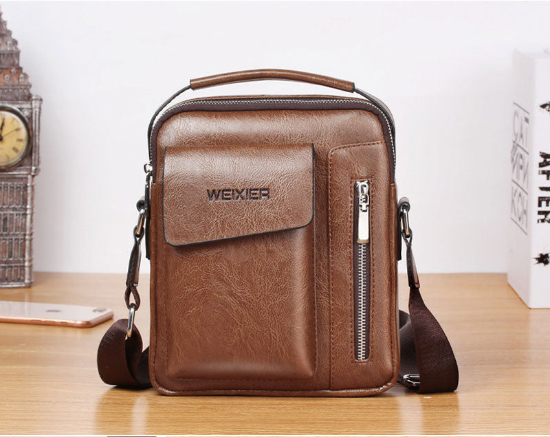 Passionfancy Vintage Crossbody Leather Men Handbag