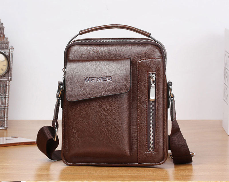 Passionfancy Vintage Crossbody Leather Men Handbag