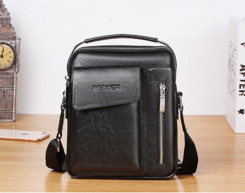 Passionfancy Vintage Crossbody Leather Men Handbag