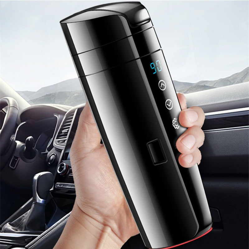Portable Car Heating-Temperature Display Smart Insulation Coffee Mug
