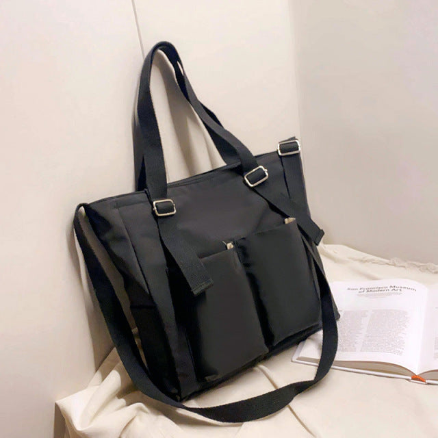 Female Bag Shoppers Simple Fashion Zipper Handbags Shoulder Waterproof Large Capacity Tote Bags 2021 Women&#39;s Brand Crossbody
