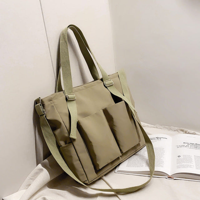 Female Bag Shoppers Simple Fashion Zipper Handbags Shoulder Waterproof Large Capacity Tote Bags 2021 Women&#39;s Brand Crossbody