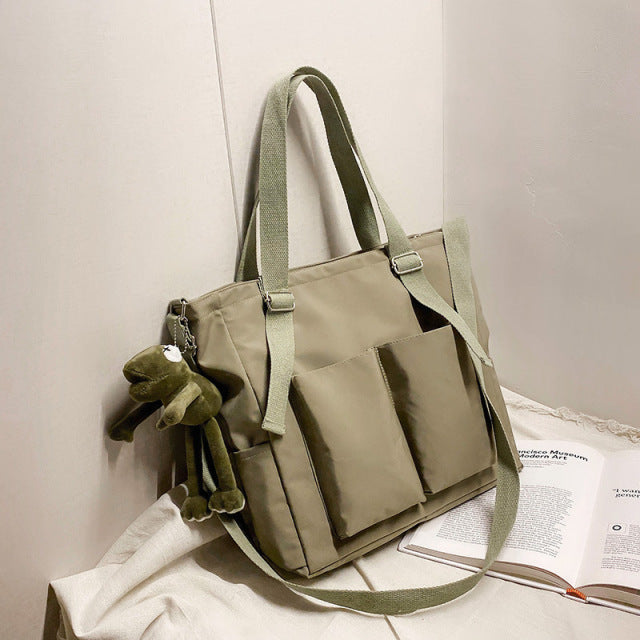 Female Bag Shoppers Simple Fashion Zipper Handbags Shoulder Waterproof Large Capacity Tote Bags 2021 Women&#39;s Brand Crossbody