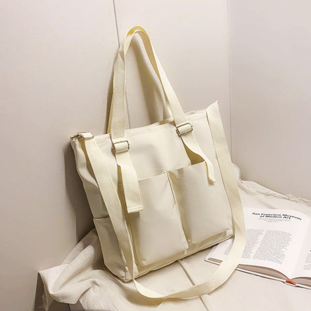 Female Bag Shoppers Simple Fashion Zipper Handbags Shoulder Waterproof Large Capacity Tote Bags 2021 Women&#39;s Brand Crossbody