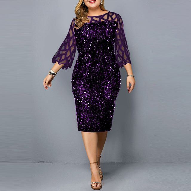 Top Quality Plus Size Gift for Mother Of The Bride Dresses Women Half Sleeve Tea Length Wedding Guest Evening Dress Party Gown