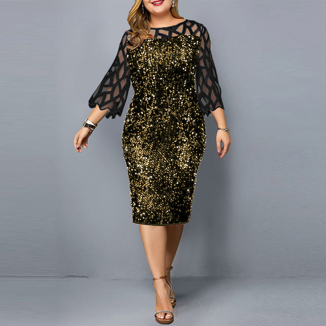 Top Quality Plus Size Gift for Mother Of The Bride Dresses Women Half Sleeve Tea Length Wedding Guest Evening Dress Party Gown
