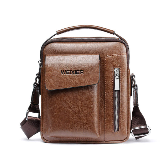 Casual Men Shoulder Bag Vintage Crossbody Bags High Quality Male Bag PU Leather Handbag Capacity Men Messenger Bags Tote Bag
