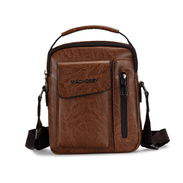 Casual Men Shoulder Bag Vintage Crossbody Bags High Quality Male Bag PU Leather Handbag Capacity Men Messenger Bags Tote Bag