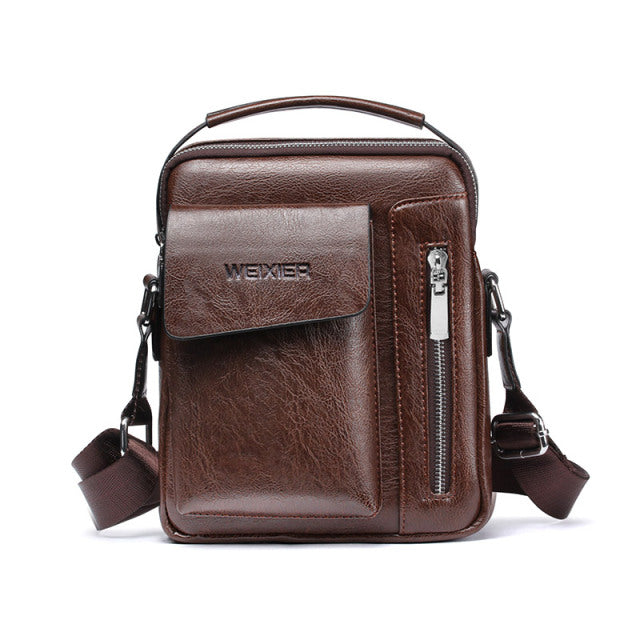 Casual Men Shoulder Bag Vintage Crossbody Bags High Quality Male Bag PU Leather Handbag Capacity Men Messenger Bags Tote Bag