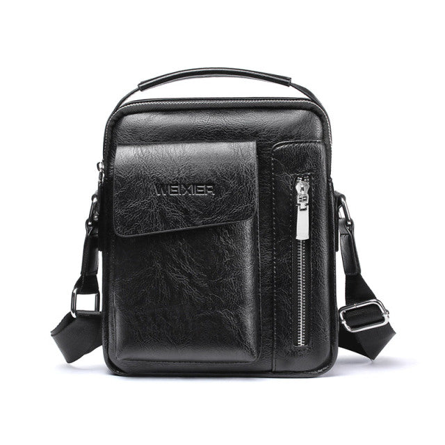 Casual Men Shoulder Bag Vintage Crossbody Bags High Quality Male Bag PU Leather Handbag Capacity Men Messenger Bags Tote Bag