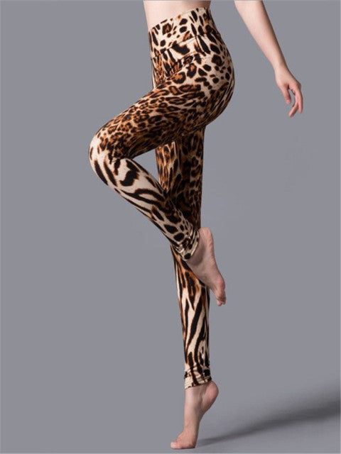 YRRETY Leggings Leopard Women Leopard Print Leggings Spring And Autumn High Elasticity Pant Leggins High Waist Elastic Legging