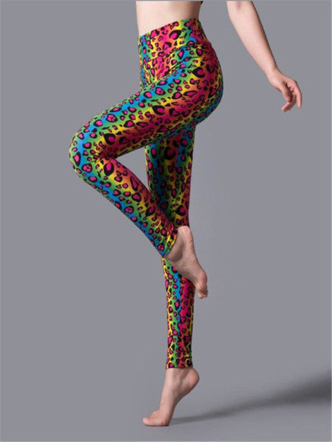 YRRETY Leggings Leopard Women Leopard Print Leggings Spring And Autumn High Elasticity Pant Leggins High Waist Elastic Legging