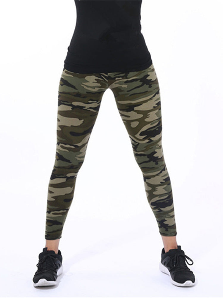 CUHAKCI Women Camouflage Leggings Fitness Military Army Green Leggings Workout Pants Sporter Skinny Adventure Leggins