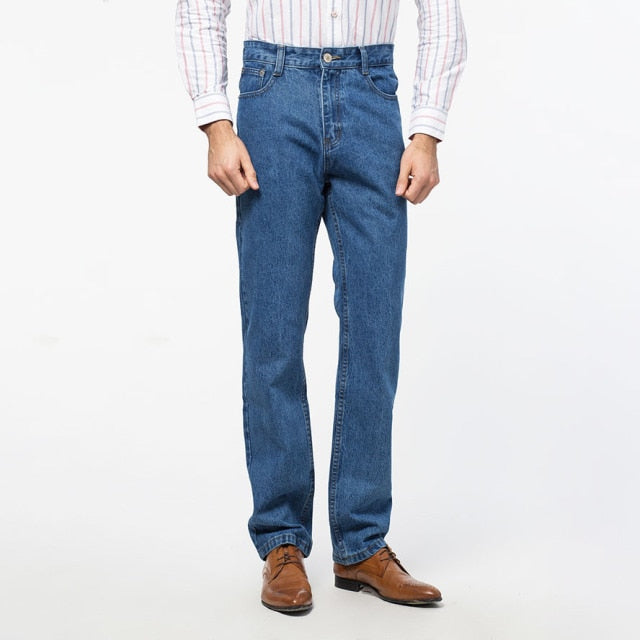 Mens Classic Regular Fit Denim Jeans