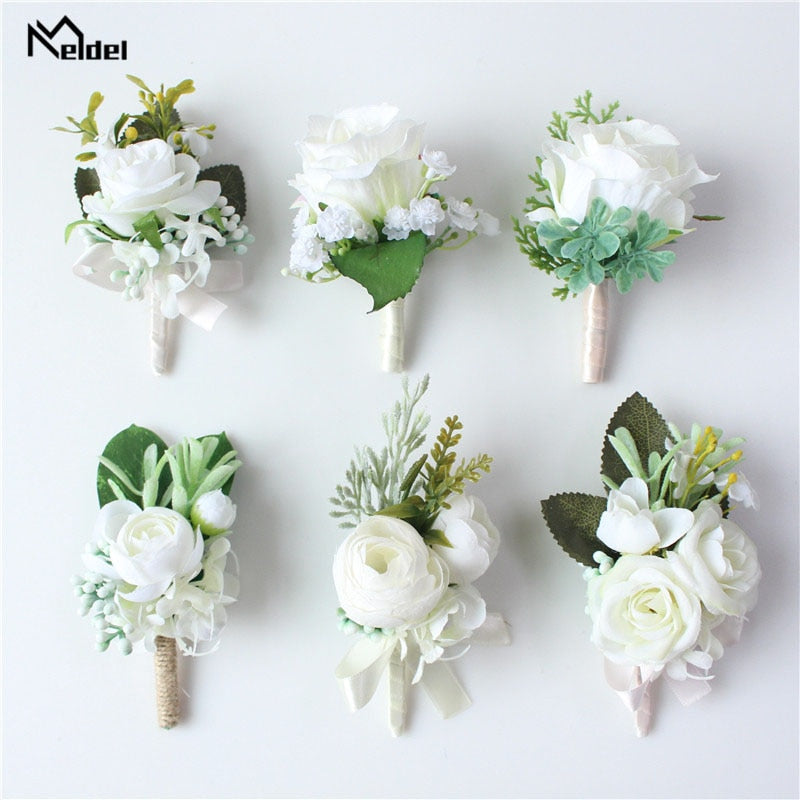 C2C Wedding Silk Rustic Boutonniere
